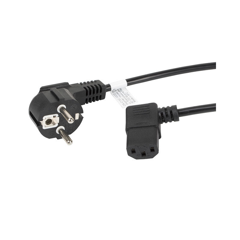 Cable de alimentacion lanberg schuko cee 7 - 7 a iec320 c13 acodado 1.8m