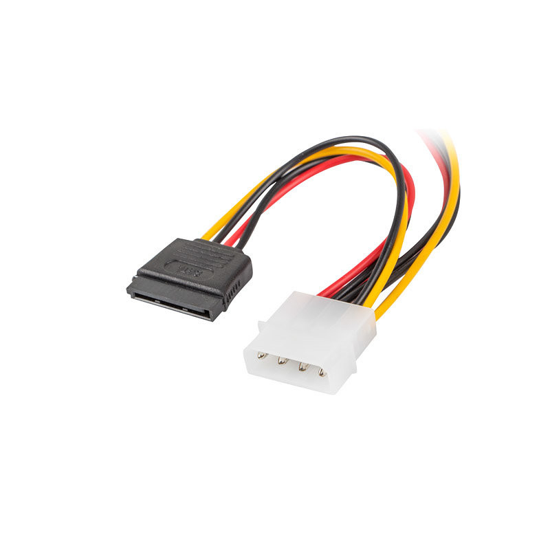 Cable lanberg alimentacion molex macho a 2x sata hembra 15 cm