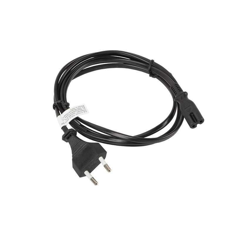 Cable lanberg de alimentacion ocho cee 7 - 16 a iec320 c7 euro (radio) negro 1.8 m