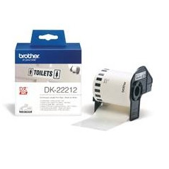 Etiquetas cinta continua brother pelicula plastica blanca dk22212 29mmx30.48 ql - 1050 -  ql - 1050n ql - 1060n ql - 500 ql - 50