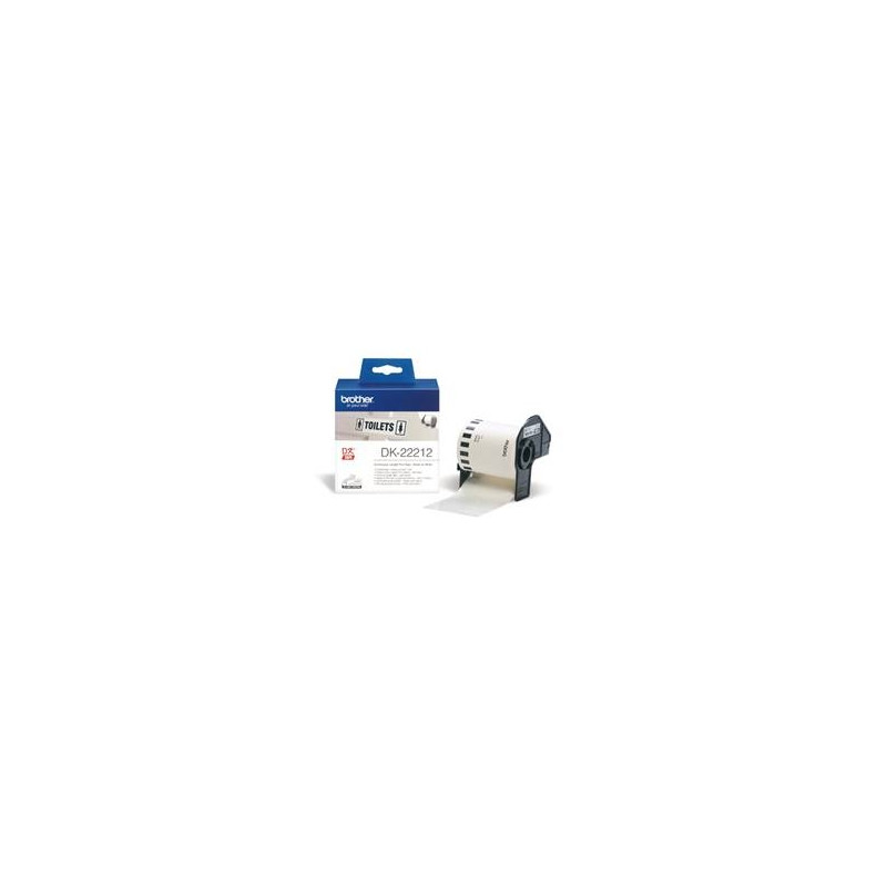 Etiquetas cinta continua brother pelicula plastica blanca dk22212 29mmx30.48 ql - 1050 -  ql - 1050n ql - 1060n ql - 500 ql - 50