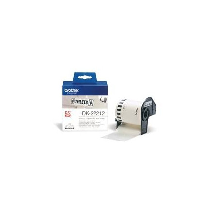 Etiquetas cinta continua brother pelicula plastica blanca dk22212 29mmx30.48 ql - 1050 -  ql - 1050n ql - 1060n ql - 500 ql - 50