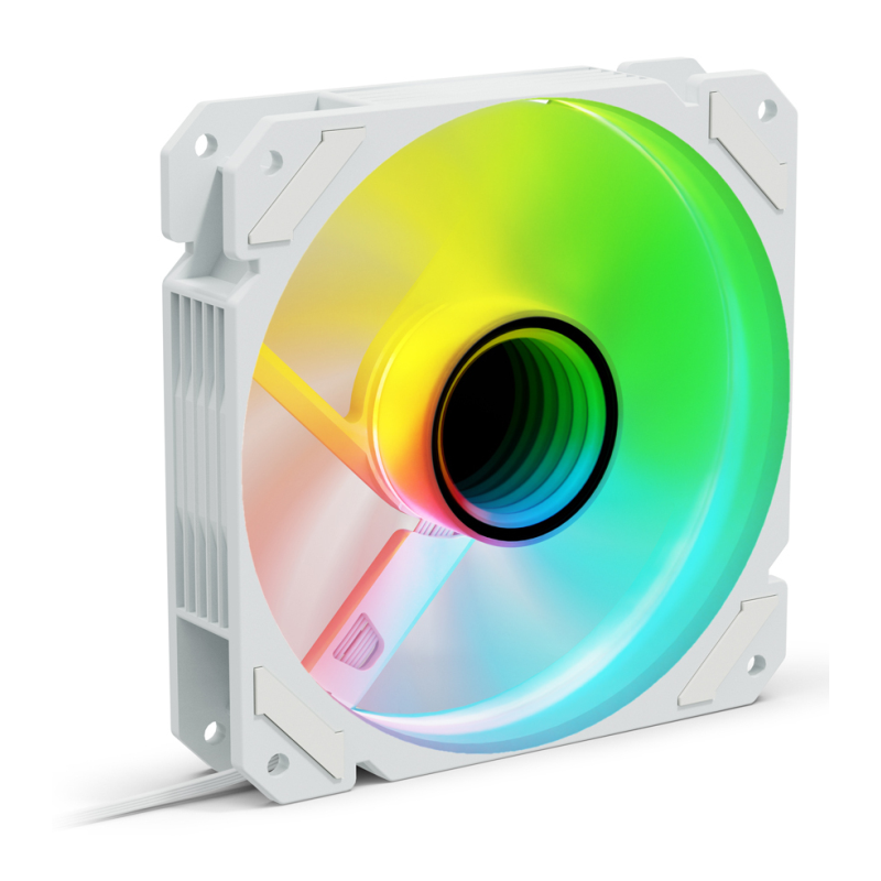 Ventilador caja sharkoon mirror pwm rgb reverse blanco