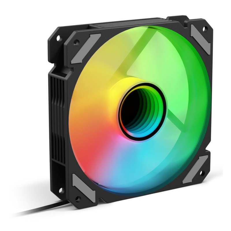 Ventilador caja sharkoon mirror pwm rgb negro