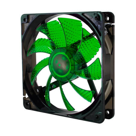 Ventilador caja nox cool fan led 120mm negro led verde