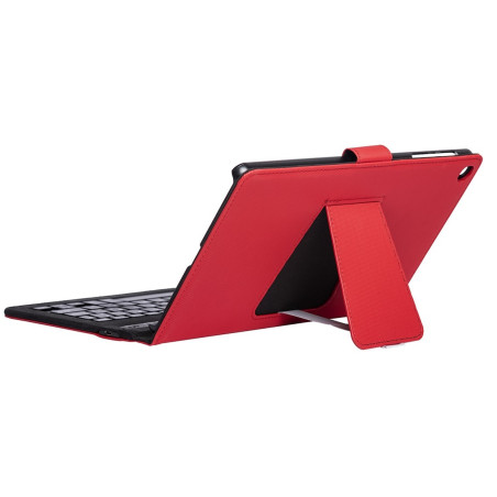 Funda silver ht para tablet samsung tab a8 10.4 pulgadas 2022 con teclado bluetooth roja