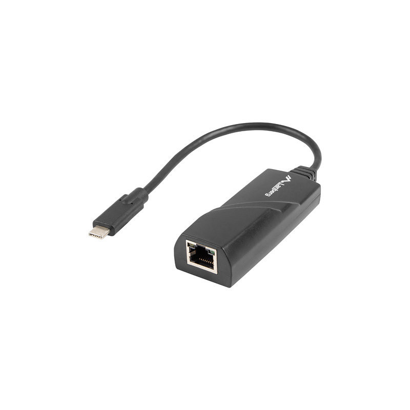 Adaptador lanberg usb tipo c 3.1 macho -  ethernet rj45 hembra -  0.15m