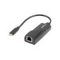 Adaptador lanberg usb tipo c 3.1 macho -  ethernet rj45 hembra -  0.15m