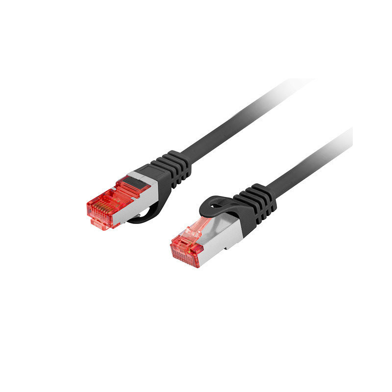 Latiguillo rj45 lanberg cat.6 ftp 0.25m negro
