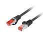 Latiguillo rj45 lanberg cat.6 ftp 0.25m negro