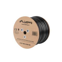 Bobina cat.5e lanberg utp rj45 solido cobre fluke tested awg24 ext 305m gris