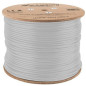 Bobina cat.6a lanberg ftp 305m  rj45 solid cobre lszh cpr fluke teste awg24 gris