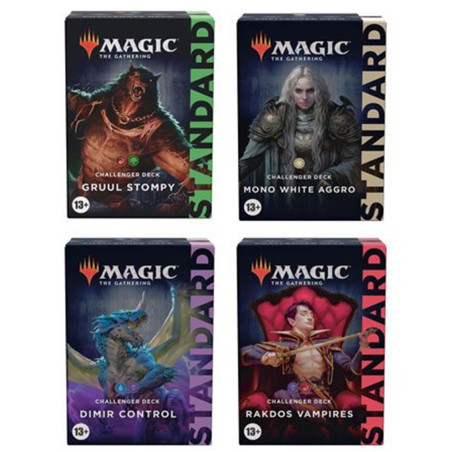 Juego de cartas caja de sobres wizard of the coast magic the gathering expositor de challenger deck 2022 8 expositores ingls