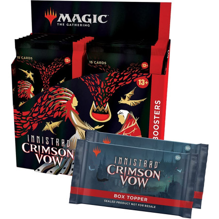 Juego de cartas wizards of the coast collector booster display (12 mazos) innistrad crimson vow cartas magic ingls