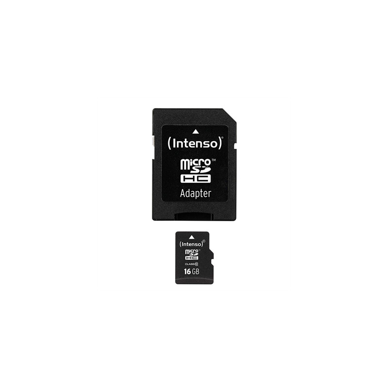 Tarjeta microsd intenso 16gb cl10 + adaptador sd