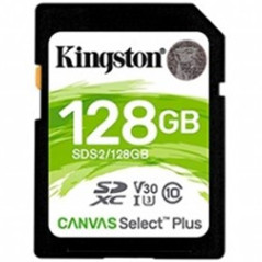 Memory sdxc 128gb kingston canvas select plus uhs - i u3 - cl10 - r: 100mb - s w:85mb - s