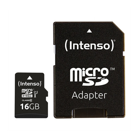 Tarjeta micro sd intenso 16gb uhs - i cl10 + adaptador sd