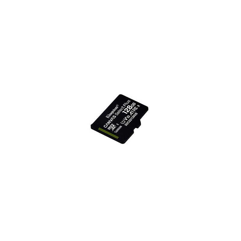 Tarjeta memoria micro sdxc 128gb kingston canvas select plus cl10 - r: 100mb - s