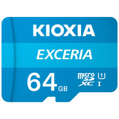 Tarjeta micro sd kioxia 64gb exceria uhs - i c10 r100 con adaptador