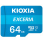 Tarjeta micro sd kioxia 64gb exceria uhs - i c10 r100 with adaptador
