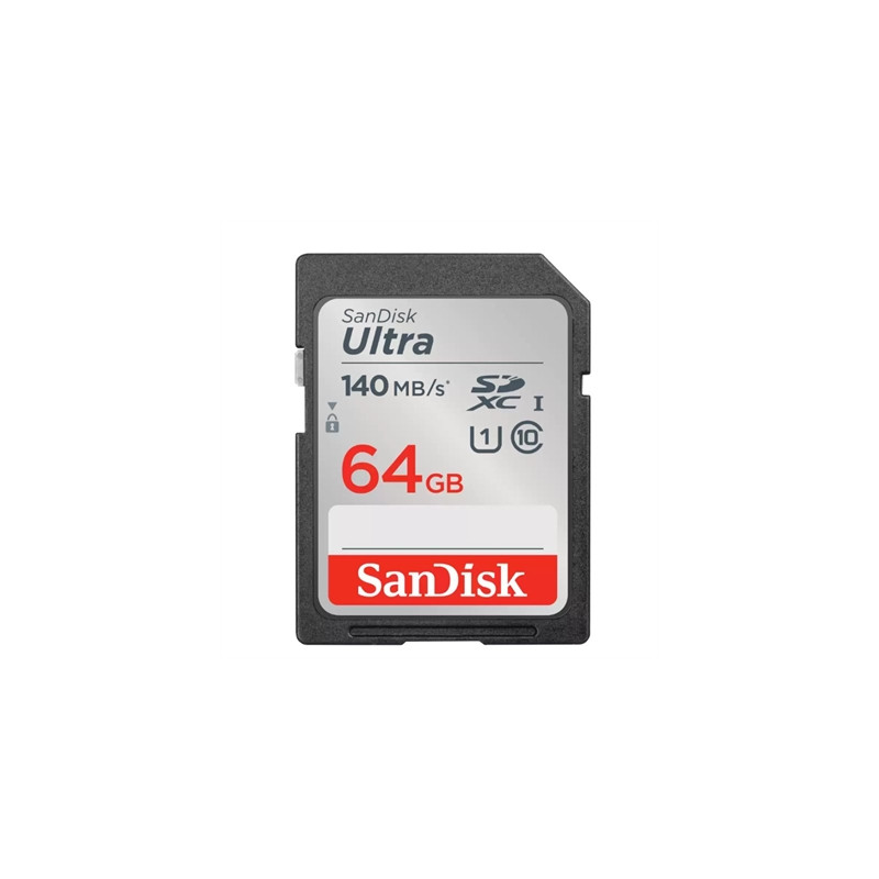Tarjeta de memoria secure digital sdxc sandisk ultra - 64gb - clase 10 - sdxc - 140mb - s