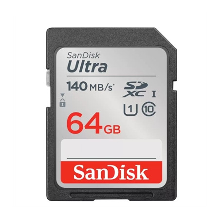 Tarjeta de memoria secure digital sdxc sandisk ultra - 64gb - clase 10 - sdxc - 140mb - s