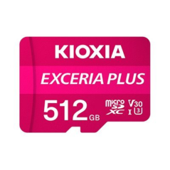 Tarjeta micro sd kioxia 512gb exceria plus uhs - i c10 r98 con adaptador