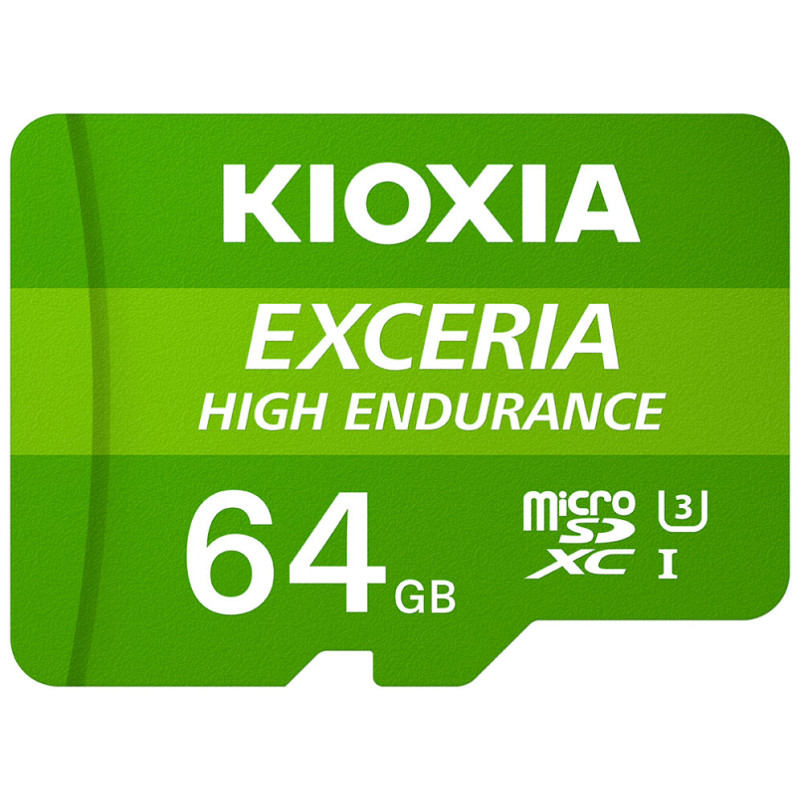 Tarjeta micro sd kioxia 64gb exceria high endurance uhs - i c10 r98 con adaptador