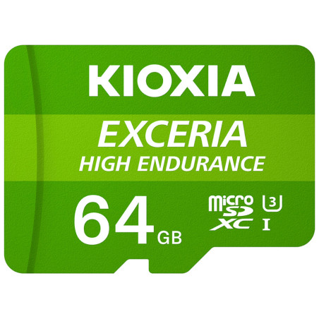 Tarjeta micro sd kioxia 64gb exceria high endurance uhs - i c10 r98 con adaptador