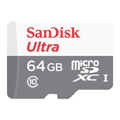 Tarjeta memoria micro secure digital sd hc + adaptador sandisk - 64gb - clase 10 - sdhc 100mb - s