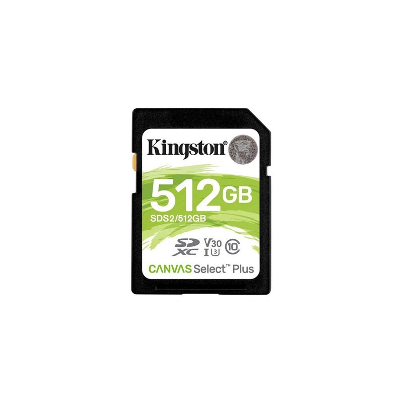 Tarjeta memoria sdxc 512gb kingston canvas select plus uhs - i cl10