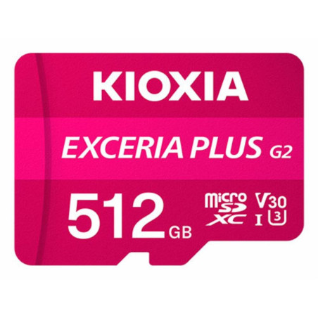 Tarjeta micro sd kioxia 512gb exceria plus g2 uhs - i c10 con adaptador