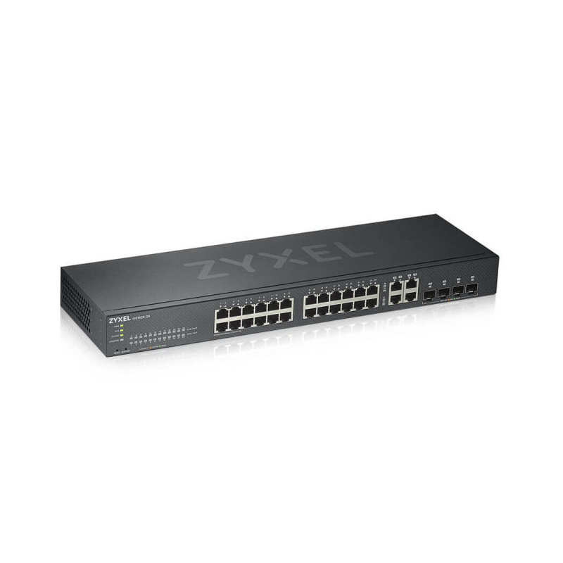 Switch 28 puertos zyxel smart managed serie gs 24 puertos gigabit ethernet + 4 puertos sfp