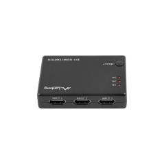 Switch video lanberg 4k - 3 x hdmi - micro usb - negro - control remoto