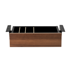 Cajon phoenix para escritorio artisan combinacin negro y madera nogal