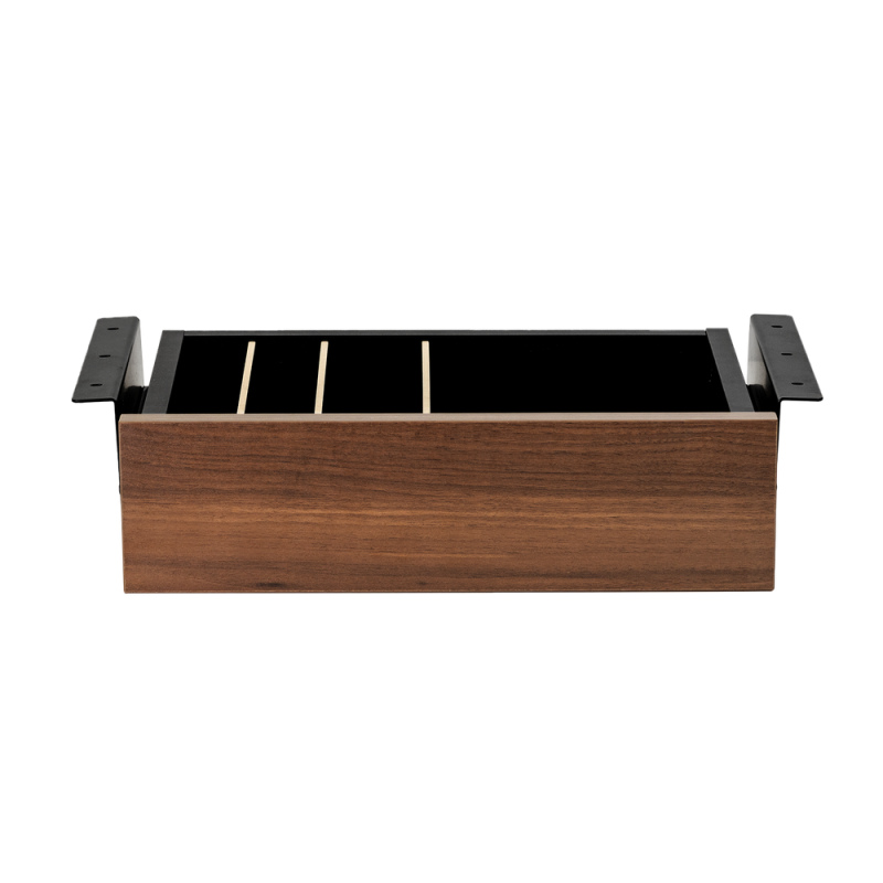 Cajon phoenix para escritorio artisan combinacin negro y madera nogal