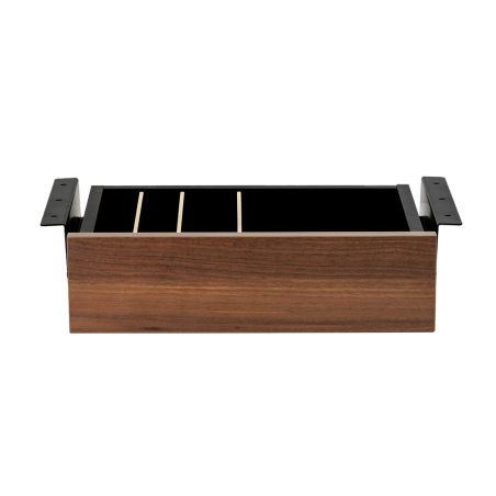 Cajon phoenix para escritorio artisan combinacin negro y madera nogal