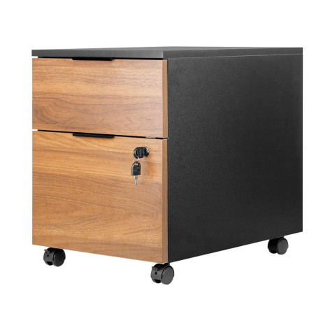 Cajonera phoenix artisan combinacin negro y madera nogal