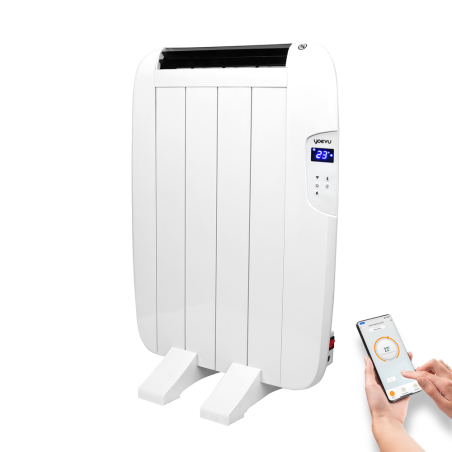 Yoevu - low consumption electric radiator - 4 elements - 600w - timer - programmable - remote control - LCD display -