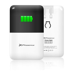 Cargador ac + bateria portatil 2 en 1  phoenix power bank 3000 ma  ipad - iphone - tablet - moviles - smartphones - mp4 - gps - 