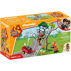 Playmobil duck on call accion rescate de bomberos rescata al gato!