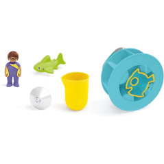 Playmobil junior aqua: rueda de agua con beb tiburn