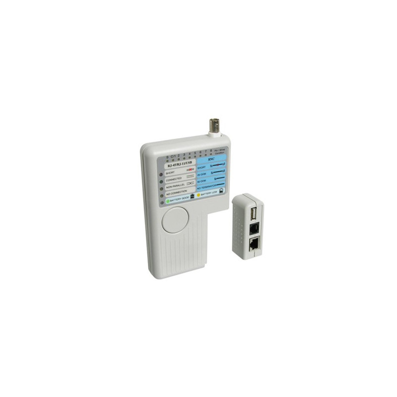 Tester probador de cables wp rj11 - rj12 - rj45 - bcn - usb