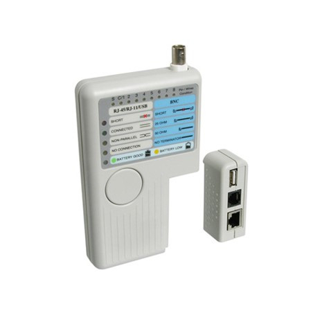 Tester probador de cables wp rj11 - rj12 - rj45 - bcn - usb