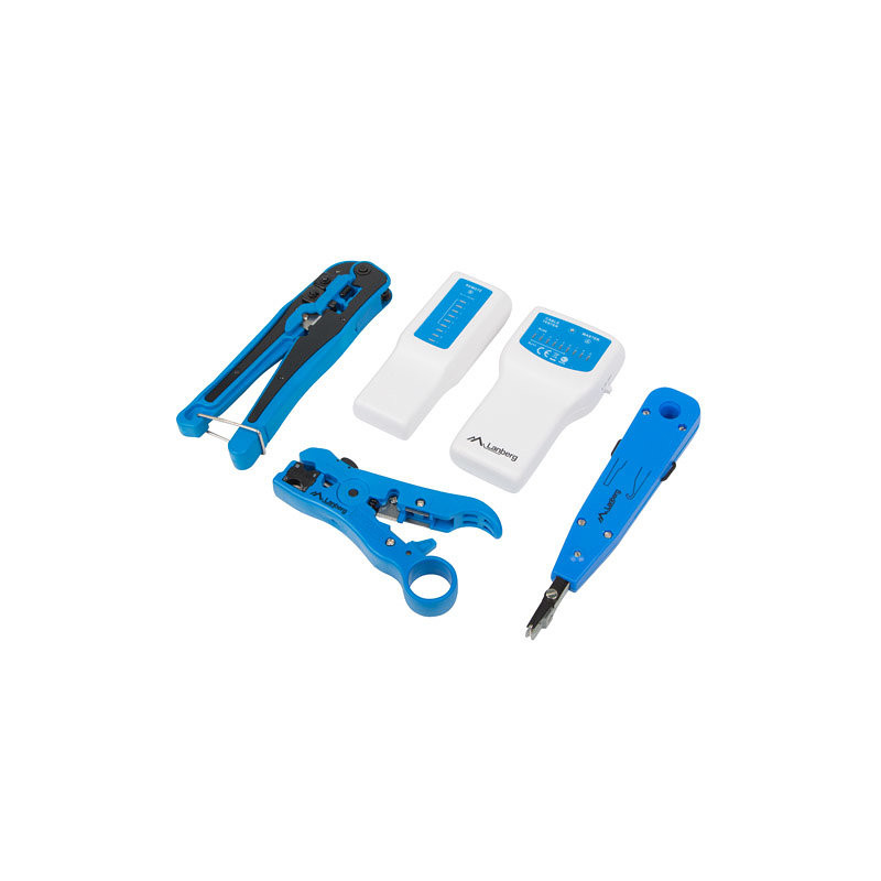 Kit herramientas lanberg pelacables -  crimpadora -  testador