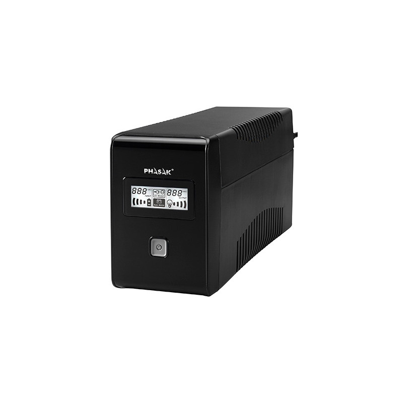 Sai ups phasak 850va interactivo avr 2 x schuko ph 9485 lcd
