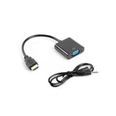 Adaptador lanberg hdmi macho -   vga hembra + minijack 3.5mm hembra 20cm