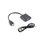 Adaptador lanberg hdmi macho -   vga hembra + minijack 3.5mm hembra 20cm