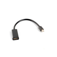 Adaptador lanberg minidisplayport macho -  hdmi hembra 20cm negro