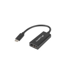 Adaptador usb lanberg usb type c m 3.1 to displayport h 15cm negro